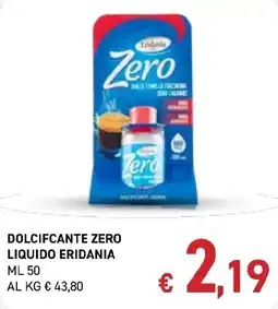 Coal Dolcificante Zero Liquido Eridania offerta