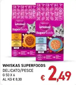 Coal Whiskas Superfoods Delicato/Pesce offerta