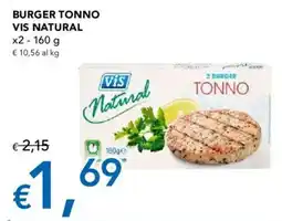 Migross Supermercati e Market Burger Tonno Vis Natural offerta