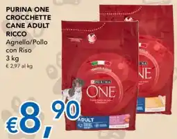 Migross Supermercati e Market Purina One Crocchette Cane Adult Ricco offerta