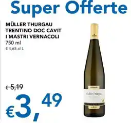 Migross Supermercati e Market MÜLLER THURGAU I MASTRI VERNACOLI offerta
