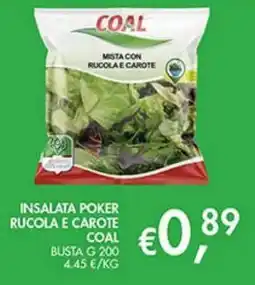 Coal INSALATA POKER RUCOLA E CAROTE COAL offerta