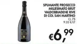 Coal Spumante Prosecco Millesimato Brut Valdobbiadene Rive di Col San Martino offerta