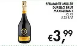 Coal Spumante Muller Durello Brut Maximilian I offerta