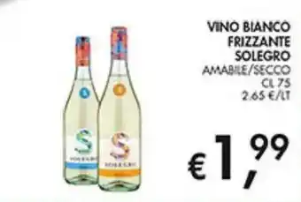 Coal Vino bianco frizzante Solegro offerta