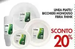 Coal Piatti/bicchieri monousa fibra think offerta