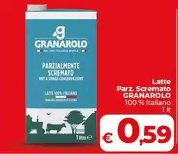 Coop Latte Parz. S cremato GRANAROLO offerta