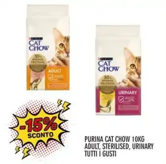 Moby Dick Purina cat chow adult, sterilised, urinary offerta