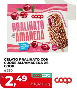 Coop Gelato pralinato con cuore all'amarena Coop offerta