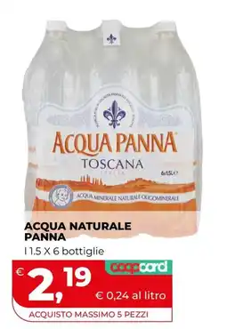 Coop Acqua naturale Panna offerta