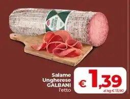 Coop Salame Ungherese GALBANI offerta