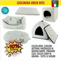 Moby Dick Cuccia rodi, cuscino nettuno, materasso in gomma marte offerta