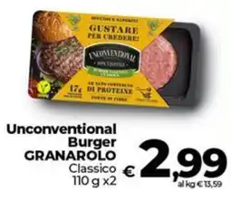 Coop Unconventional Burger GRANAROLO Classico offerta