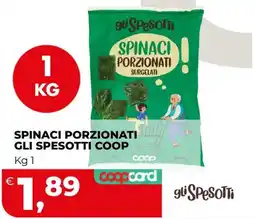 Coop Spinaci Porzionati gli Spesotti offerta