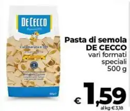 Coop Pasta di semola DE CECCO offerta