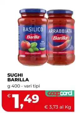 Coop Sughi Barilla offerta