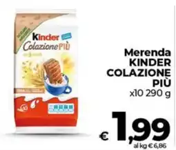 Coop Merenda KINDER COLAZIONE PIÙ offerta