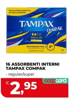 Coop 16 ASSORBENTI INTERNI TAMPAX COMPAPK offerta