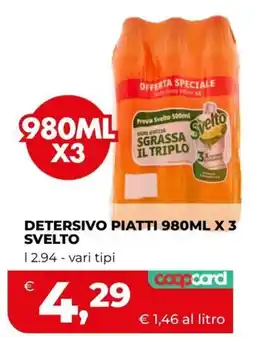 Coop Detersivo piatti Svelto offerta