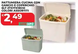 Coop PATTUMIERA CUCINA CON GANCIO E COPERCHIO offerta