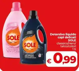 Coop Detersivo liquido capi delicati SOLE offerta