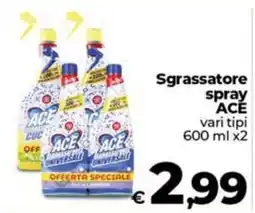 Coop Sgrassatore spray ACE offerta