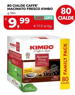 Ipercoop Cialde caffè macinato fresco Kimbo offerta