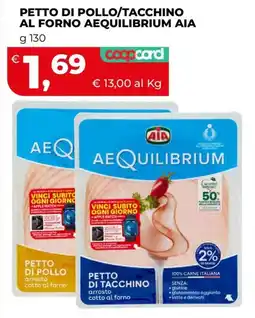 Ipercoop PETTO DI POLLO/TACCHINO AL FORNO AEQUILIBRIUM AIA offerta