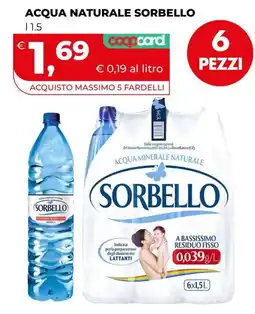 Ipercoop Acqua naturale Sorbello offerta