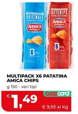 Ipercoop MULTIPACK X6 PATATINA AMICA CHIPS offerta