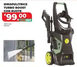 Ipercoop IDROPULITRICE TURBO BOOST CON RUOTE offerta
