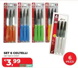 Ipercoop SET 6 COLTELLI offerta