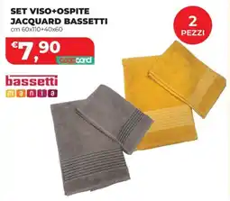 Ipercoop SET VISO+OSPITE JACQUARD BASSETTI offerta