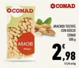 Conad Tuday Arachidi tostate con guscio CONAD offerta
