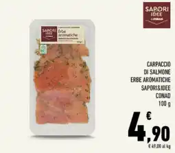 Conad Tuday Carpaccio di salmone erbe aromatiche Sapori&Idee offerta