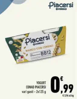 Conad Tuday Yogurt Piacersi Bianco con Cereali offerta