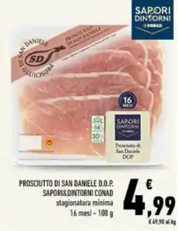 Conad Tuday Prosciutto di San Daniele D.O.P. SAPORI&DINTORNI CONAD offerta