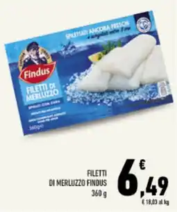 Conad Tuday Filetti di merluzzo Findus offerta