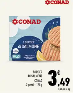Conad Tuday Burger di Salmone CONAD offerta
