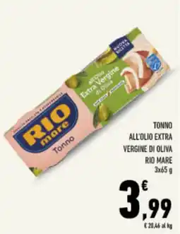 Conad Tuday Tonno all'olio extra vergine di oliva Rio Mare offerta