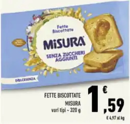Conad Tuday Fette Biscottate Misura offerta
