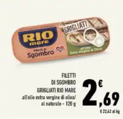 Conad Tuday Filetti di Sgombro Grigliati Rio Mare offerta