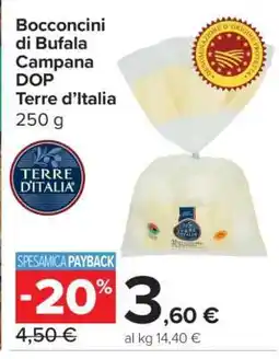 Carrefour Bocconcini di Bufala Campana DOP Terre d’Italia offerta