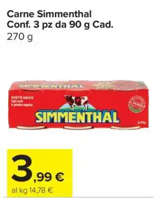 Carrefour CARNE SIMMENTHAL offerta
