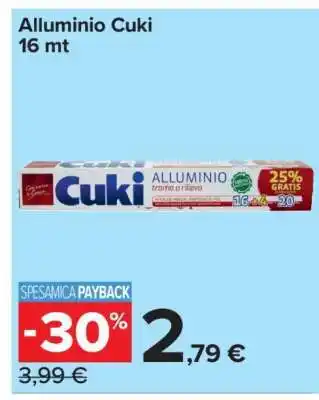 Carrefour ALLUMINIO CUKI offerta