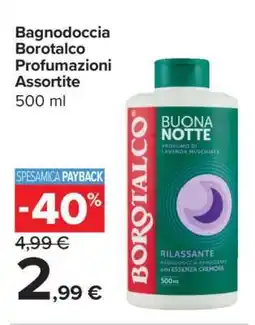 Carrefour Bagnodoccia Borotalco Profumazioni Assortite offerta