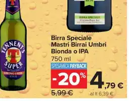 Carrefour Birra Speciale Mastri Birrai Umbri Bionda o IPA offerta