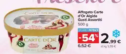Carrefour Affogato Carte d’Or Algida Gusti Assortiti offerta
