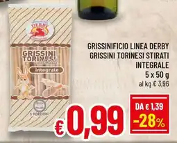 Famila GRISSINIFICIO LINEA DERBY GRISSINI TORINESI STIRATI INTEGRALE offerta