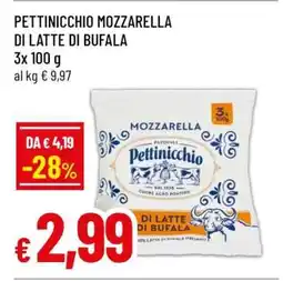 Famila PETTINICCHIO mozzarella di latte di bufala offerta